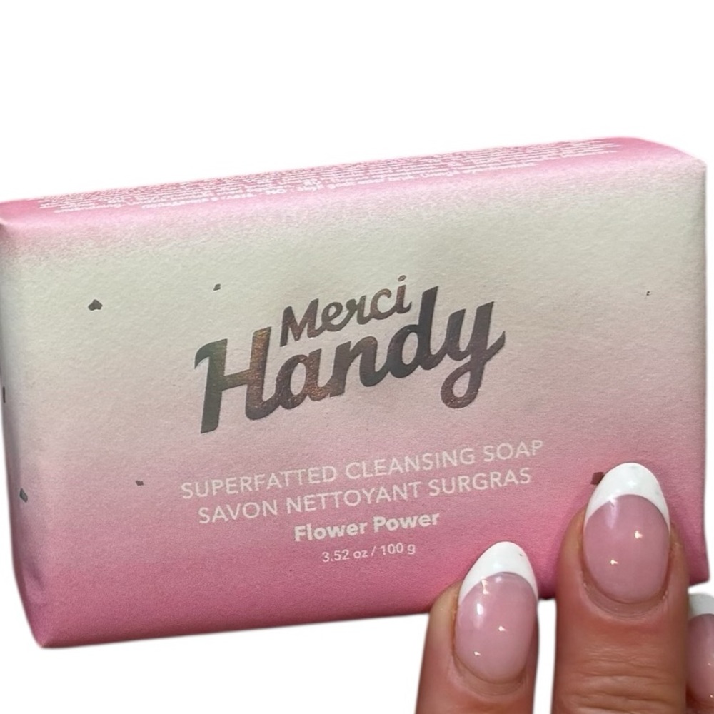 Brand new in Package Merci Handy Superfatted Cleasning Soap Flower Power Scent